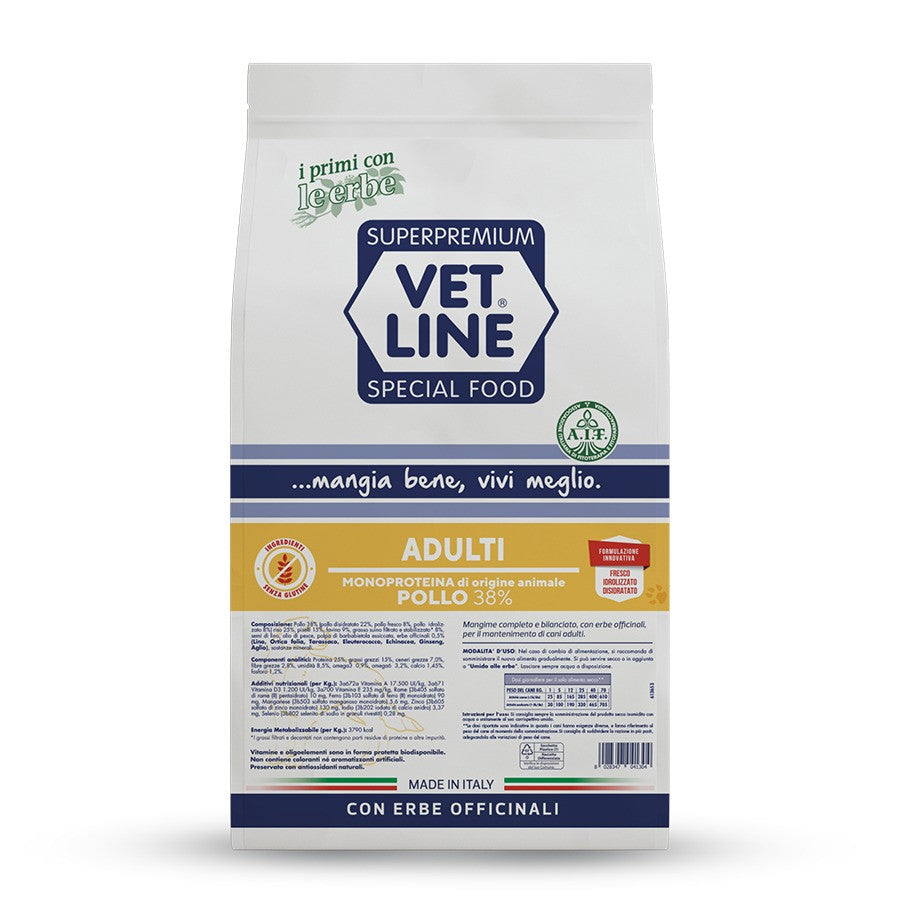 Vet Line Adulti Pollo 12,5 kg Vet Line Adulti Pollo 12,5 kg